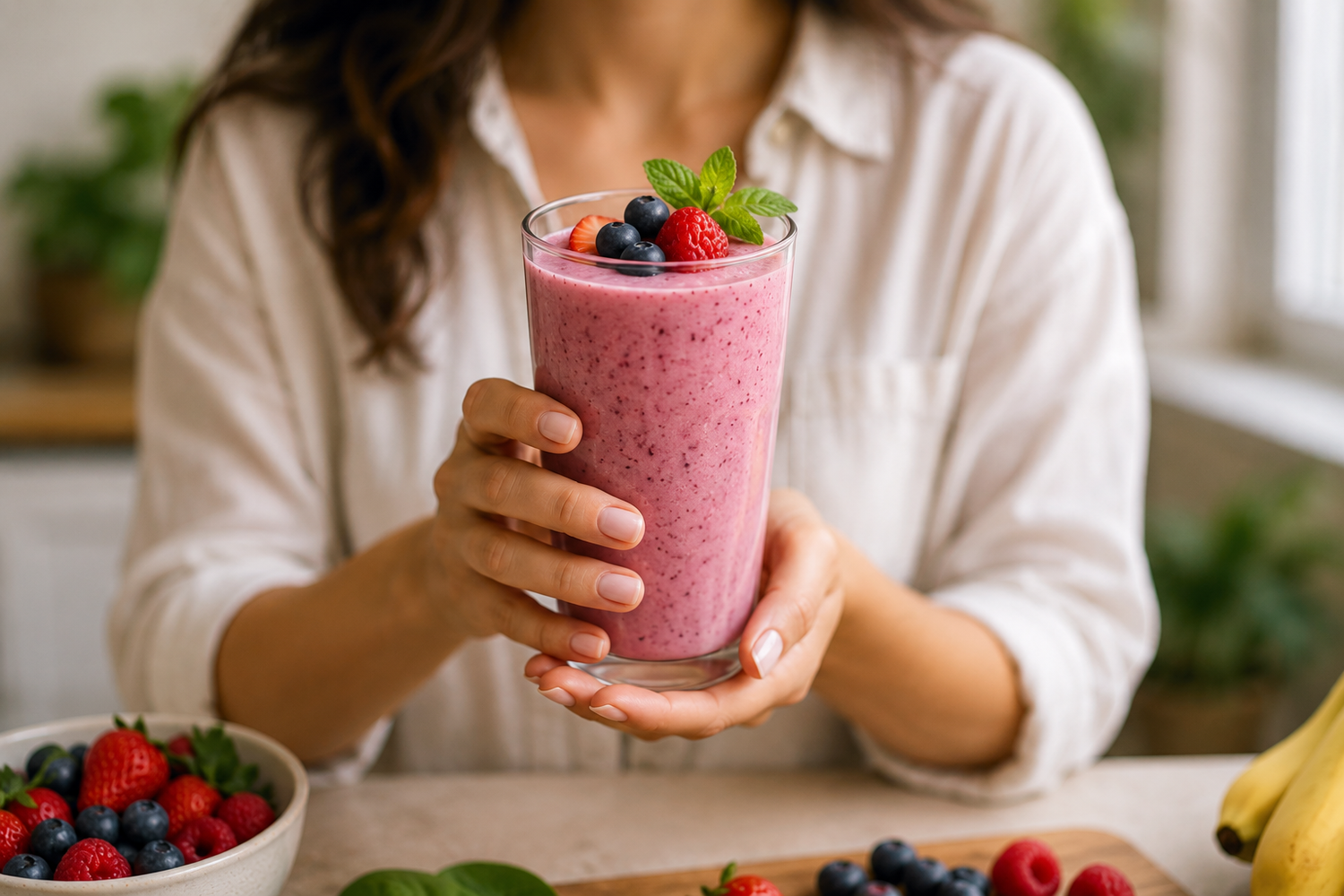 Blueberry Banana Breakfast Smoothie